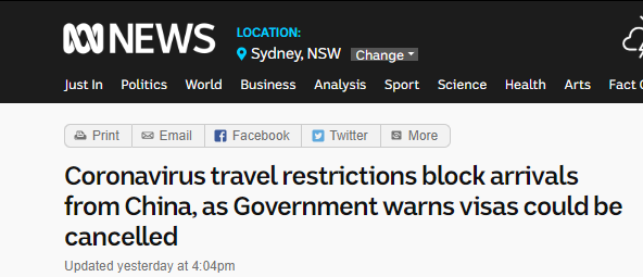 由于疫情，近万人被海关遣返, 当场取消签证, 澳洲留学生面临延迟