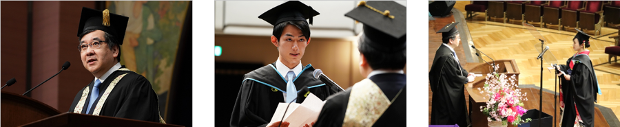 在东京大学毕业典礼，一位来自湖北武汉，就读医学部的学生作为毕业生代