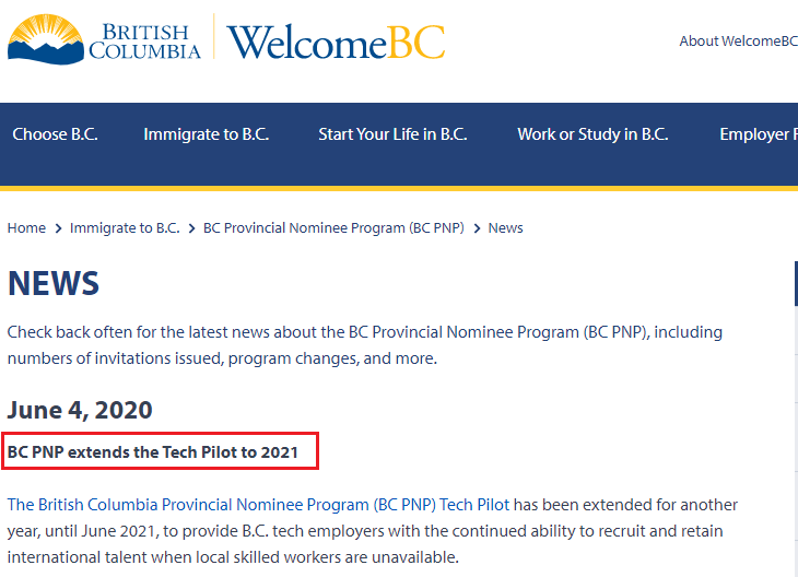 加拿大BC省为IT从业者开辟的“专属”移民通道再延长一年！