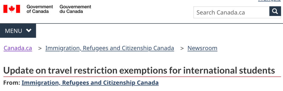最新| 加拿大放宽入境政策，留学生及直系亲属可以入境啦！