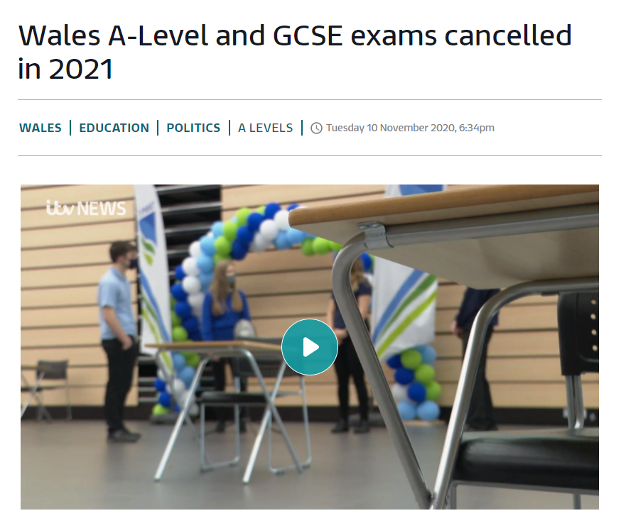 威尔士取消2021年夏季A Level&GCSE考试，英格兰也会取消考试吗？