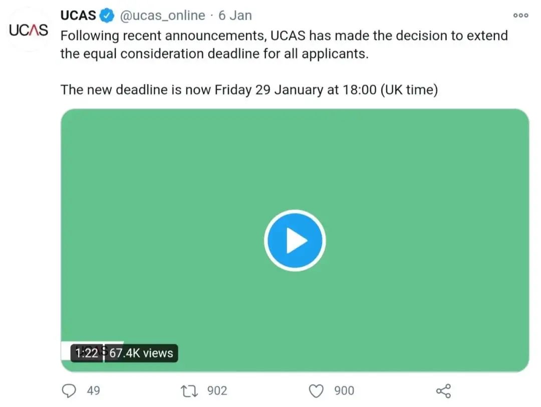 臻分享 | 抓紧了！英国大学UCAS申请截止日期延长啦！