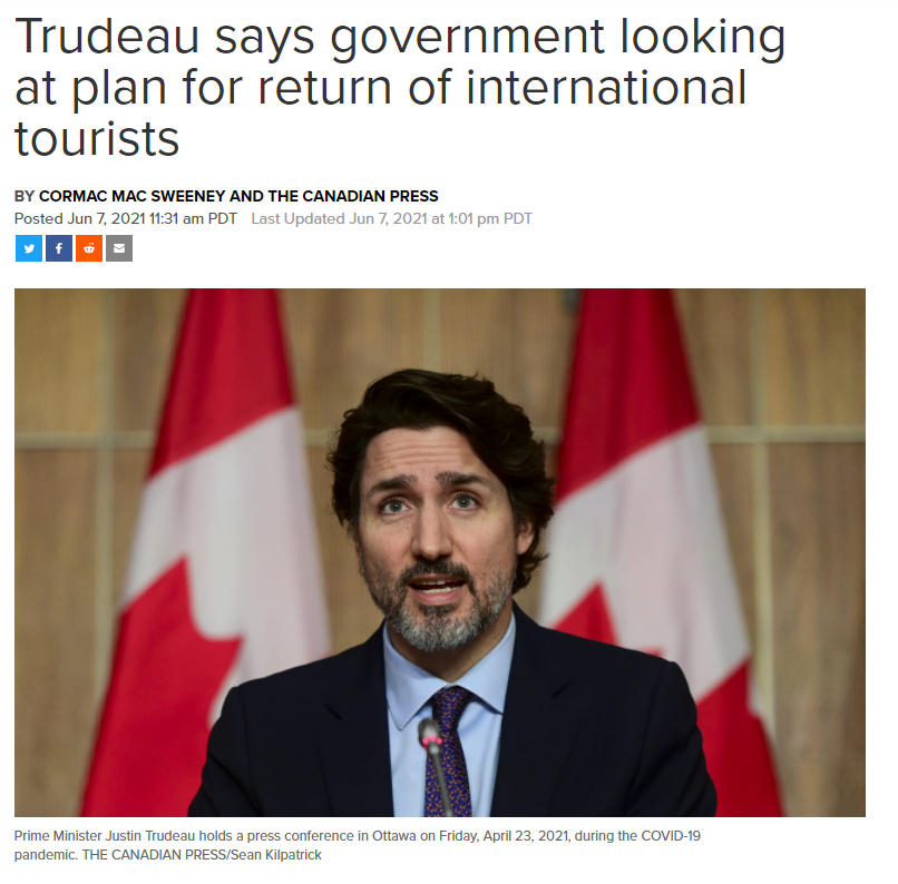 持旅游签可入境加拿大！联邦政府将分阶段打开国门