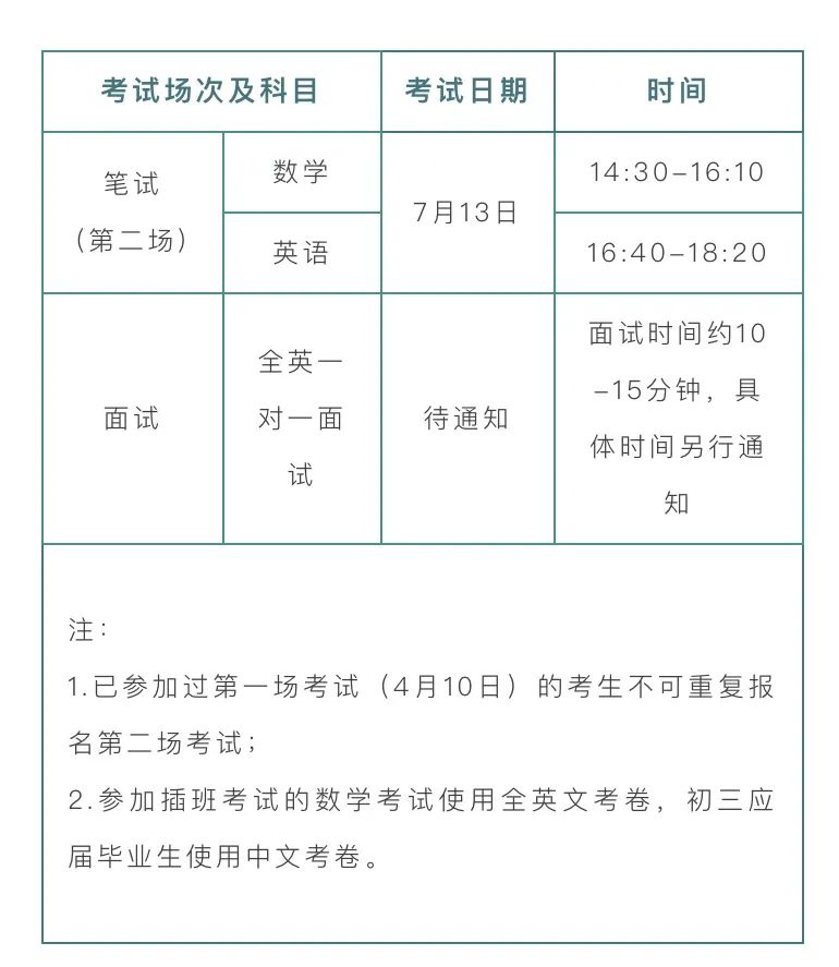 华附国际部2021最后一场入学考试于7月13日进行