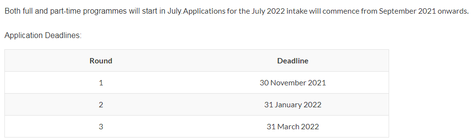 南洋理工大学商学院热门专业22fall申请截止日期及申请要求汇总！