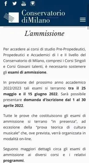【最新官方发布】意大利音乐学院入学考试时间变更通知！！！