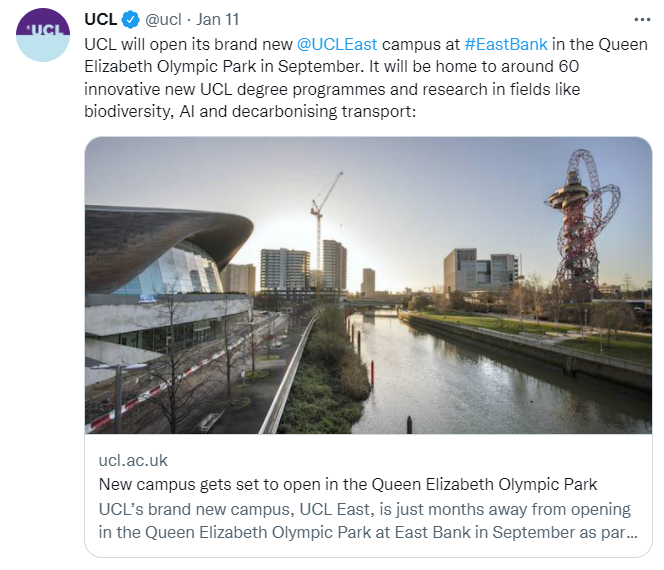 UCL新校区9月开放，新增多个专业，有望扩招？