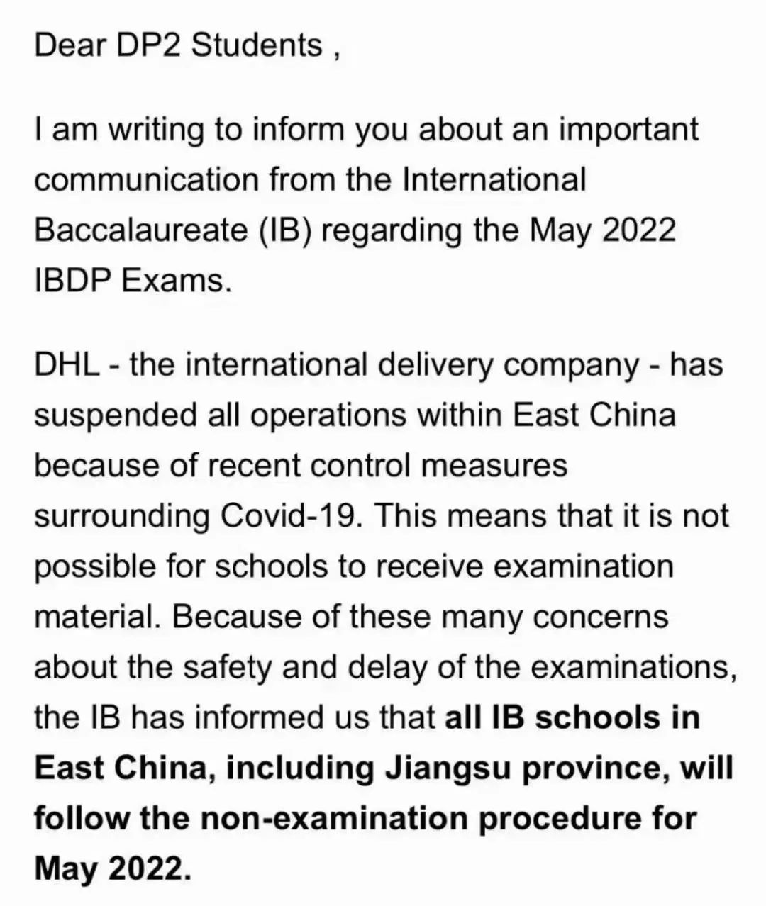 IB官宣取消中国四省份的5月大考
