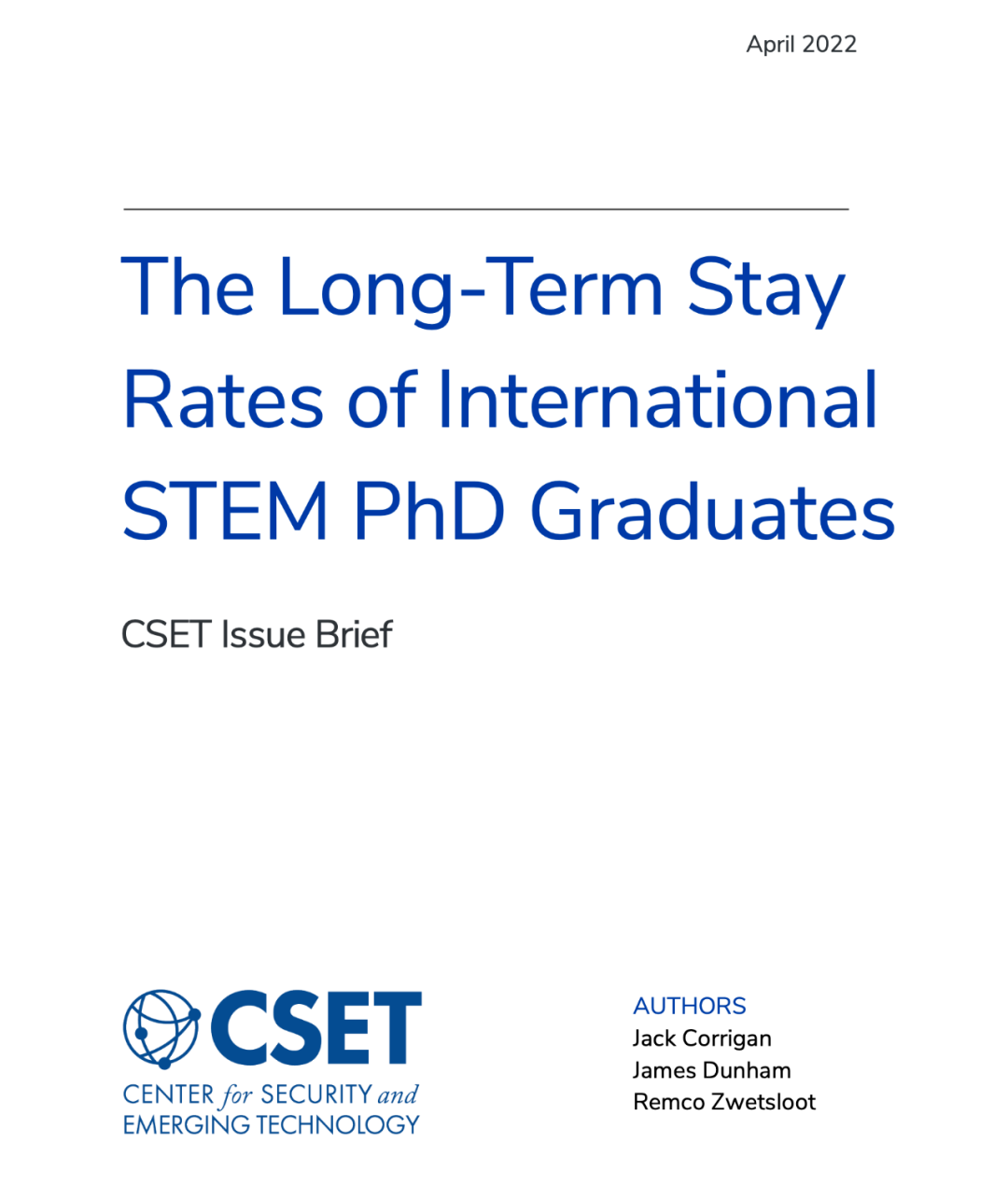 最新CSET报告：中国STEM专业博士毕业后留在美国的比例高达90%！