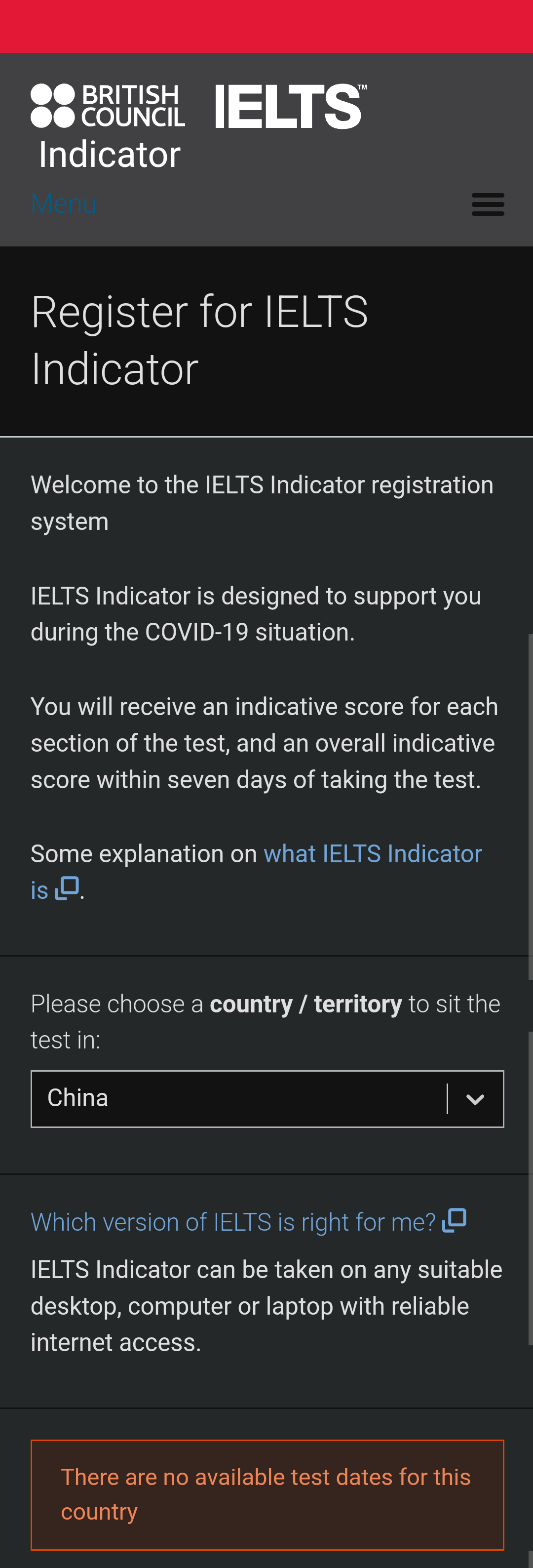 好消息！雅思官方终于在中国大陆区开放了IELTS Indicator ！