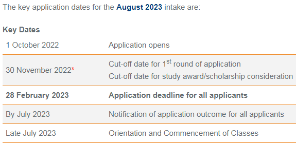 来了！新加坡国立大学商学院公布五大热门项目23fall申请时间！