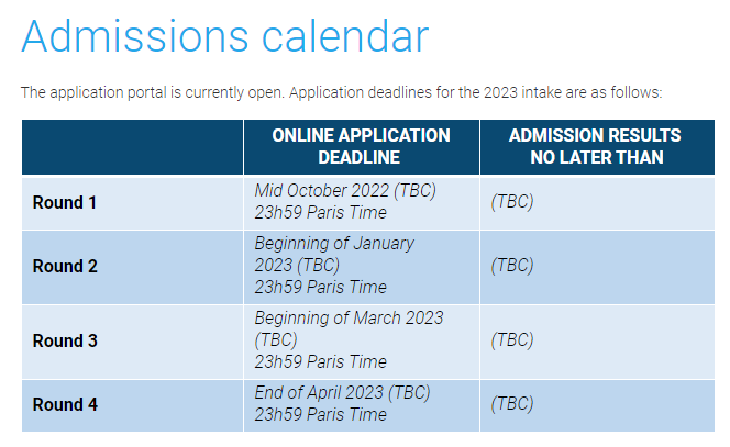 更新了！2023年法国留学各项目申请时间大盘点！