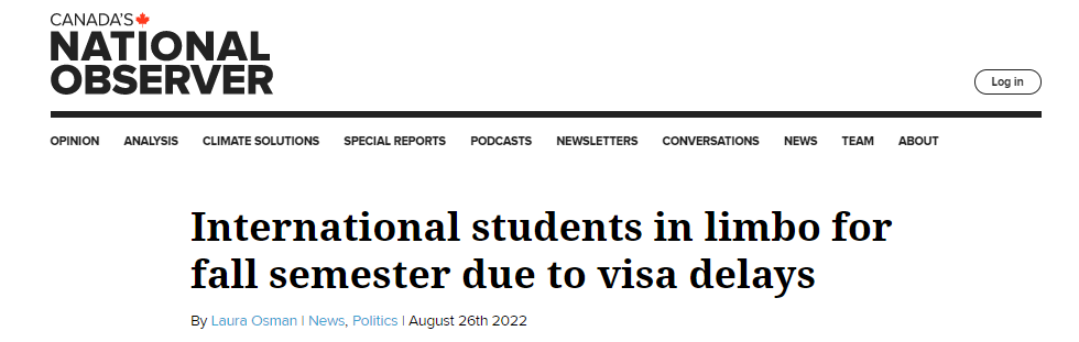 加拿大政府考虑优先处理9月学生签证
