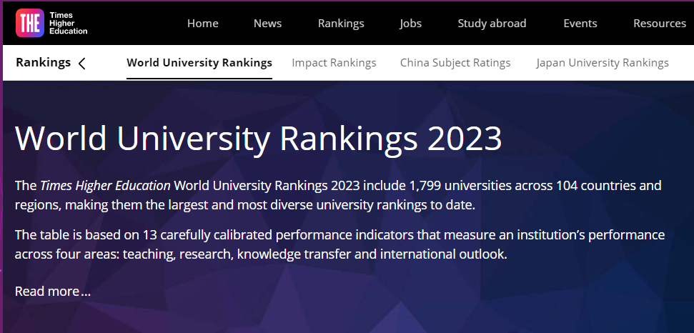2023THE世界大学排名发布！牛津大学连续7年蝉联世界第一！清北进入前20！