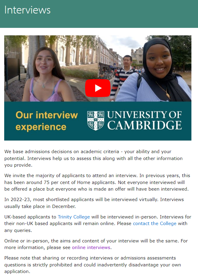 留学申请剑桥大学流程繁琐复杂？看这一篇就够了！附2022年剑桥面试时间