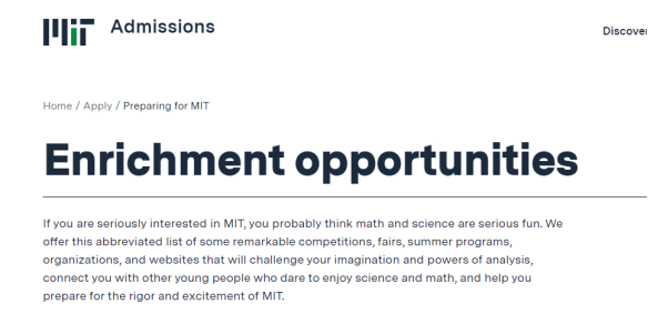 早申放榜：国内仅录2人的MIT，点名要这26项竞赛的参与者？