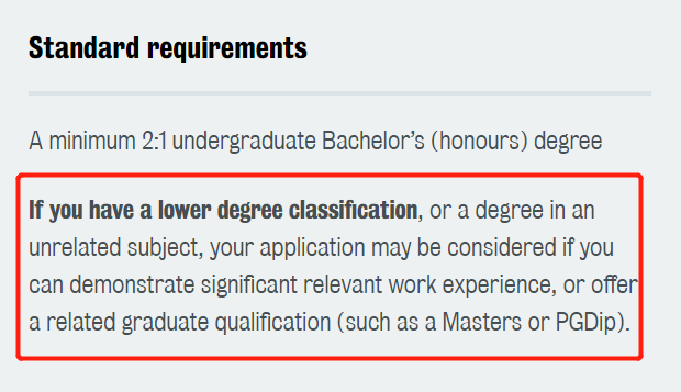英本2:2学位，能申请哪些QS前100硕士？