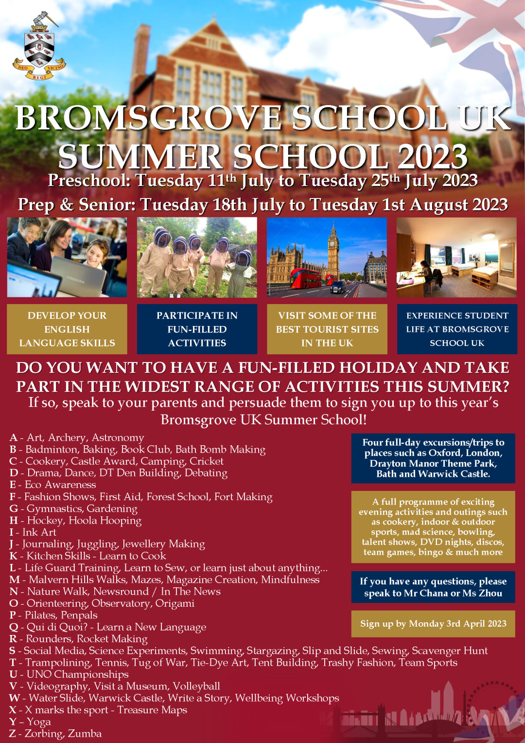 飞向英国，走进名校！英国柏朗思夏校报名进行时！| Bromsgrove School UK Summer School 2023