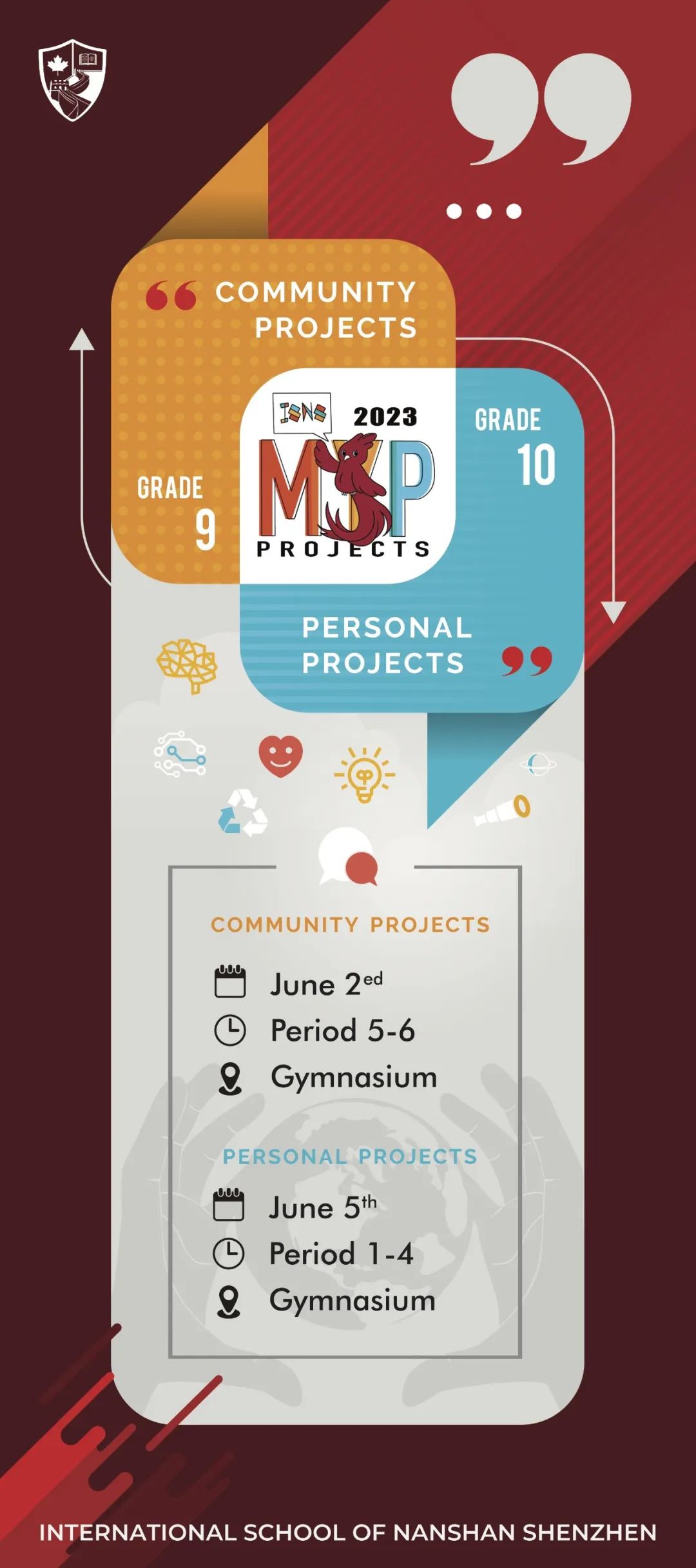 ISNS MYP Exhibition 2023 Opens Tomorrow| 中学九/十年级项目毕业展精彩开幕！