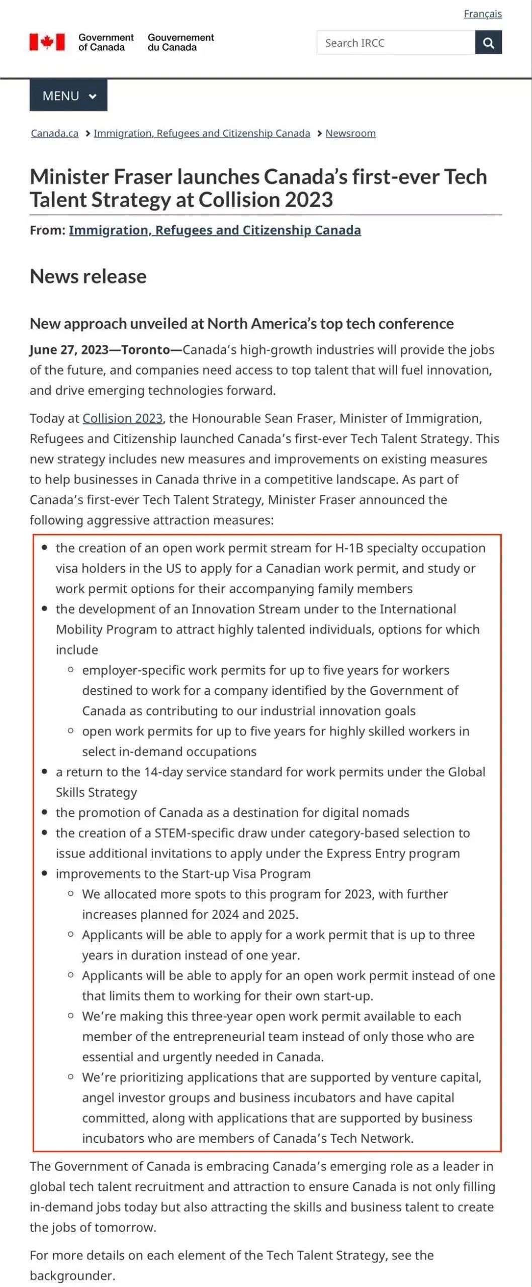 加拿大移民部官宣！数项新政！加拿大开始抢人！