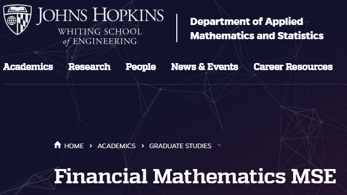 朗途留学 | 约翰霍普金斯大学金融数学硕士项目推介！