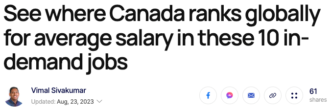 加拿大这10大热门工作收入很高，在世界移民国家排名前列！