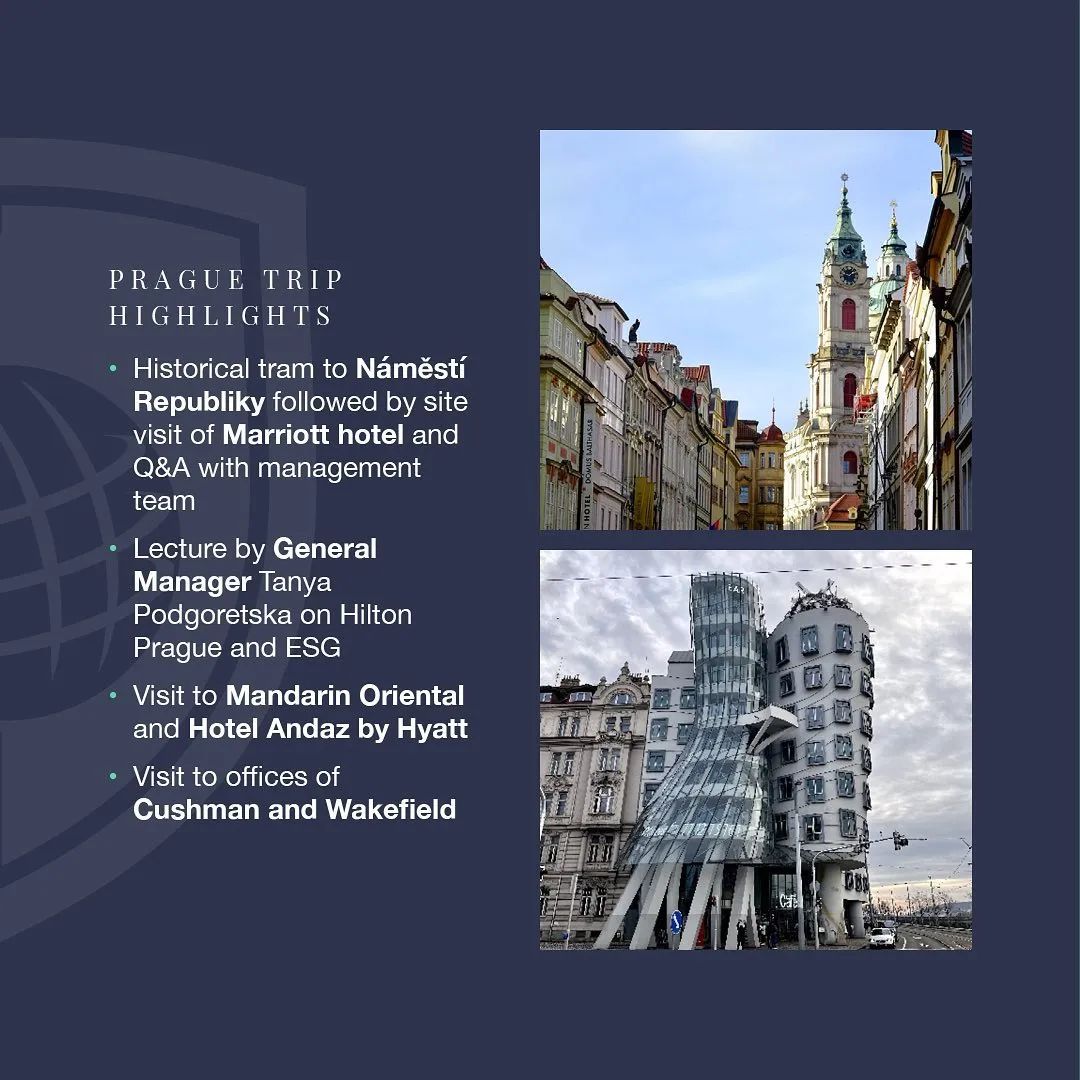格里昂本科国际酒店开发与财务管理方向的布拉格商务考察