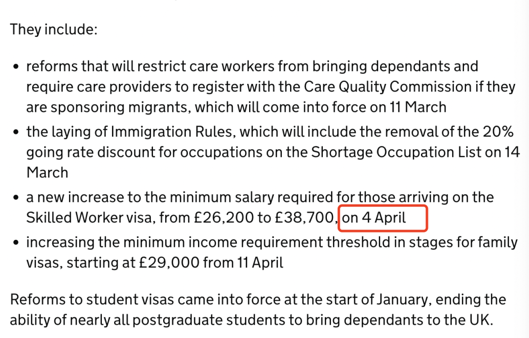 最新｜4月开始，英国工签门槛涨至£38700！
